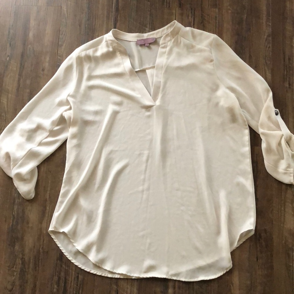 Sheer white blouse size LARGE